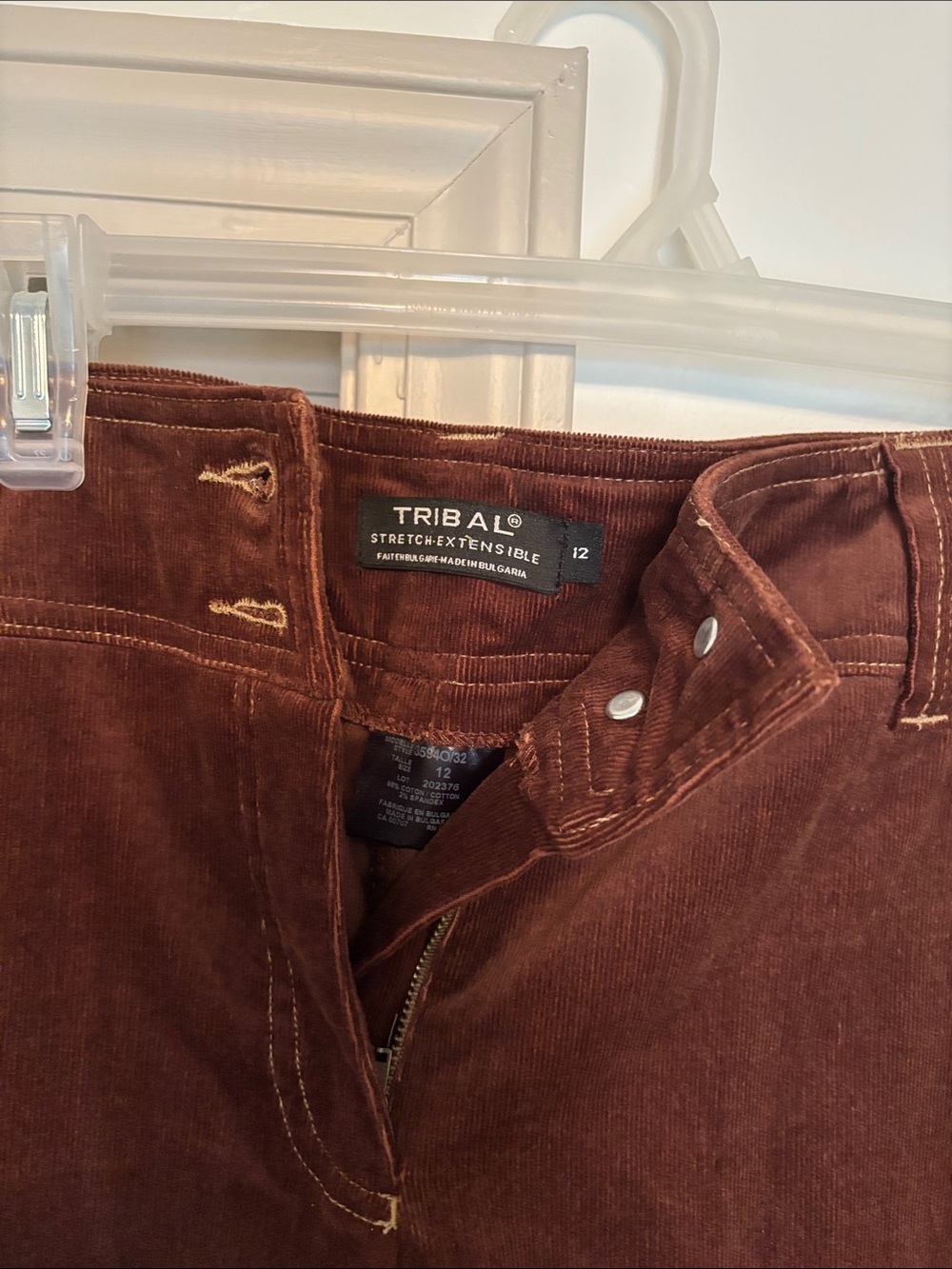 Tribal Slim Corduroy Jeans in Dark Brown